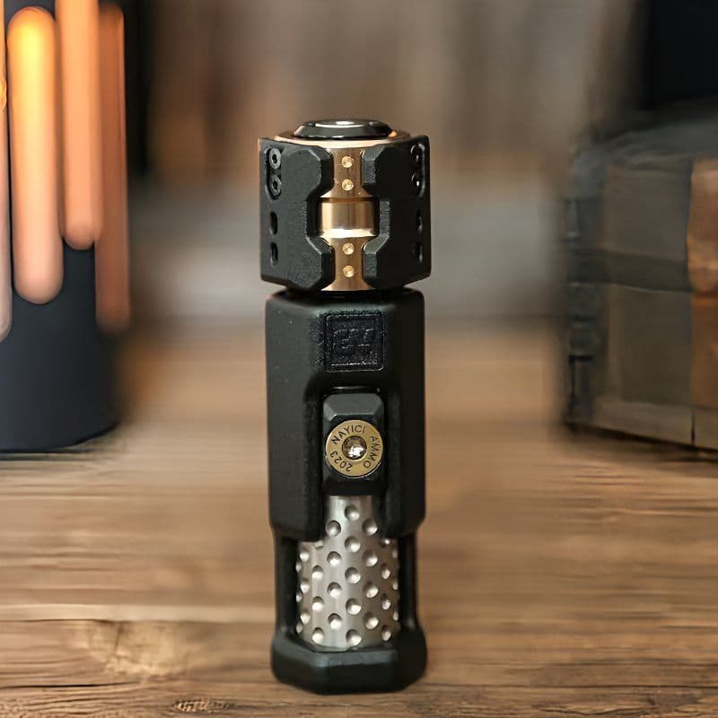 Fidget Spinner Empurrador de Parafuso de Arma Musketeer, Brinquedo Anti-stress EDC, Tecnologia de Metal Preto Robusto co