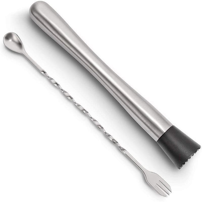 Colher de mistura de picolé de aço inoxidável, bastão de mistura, martelo de gelo esmagado, coquetel, bastão esmagado, c