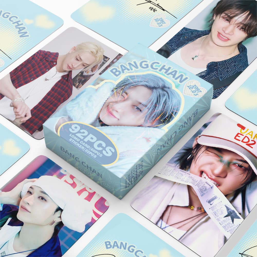 KPOP 92 Unidades/Caixa STRAYKIDS SOLO BangChan Photocards LOMO Cartão De Coleção