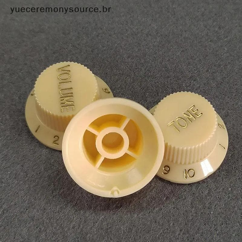 # yuece 2 Peças Botões De Guitarra ST De Plástico 2T1V Controle De Tom De Volume Cartola Tampas Elétrica ,