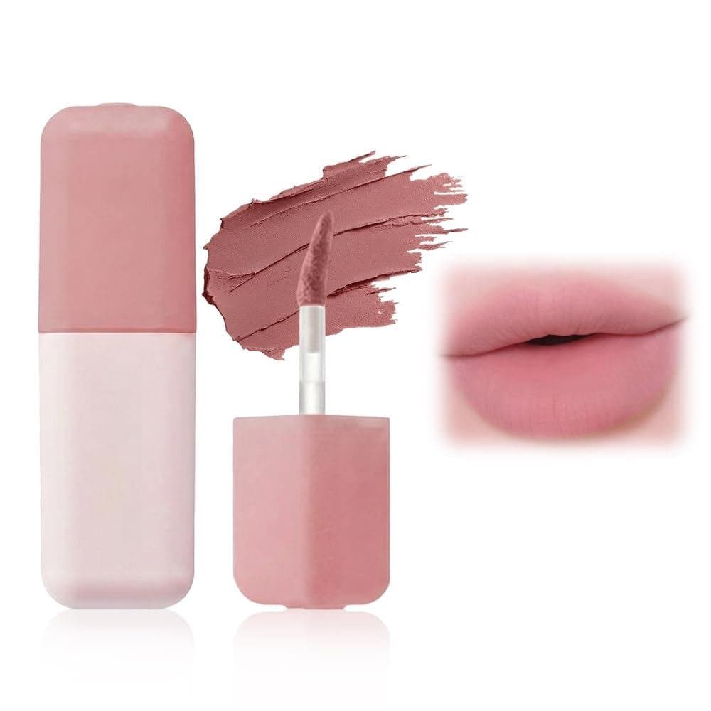 Gloss Labial Matte Aveludado Suave, Novo Batom Aveludado Blur 2025, Tinta para Lábios e Bochechas para Maquiagem Diária,