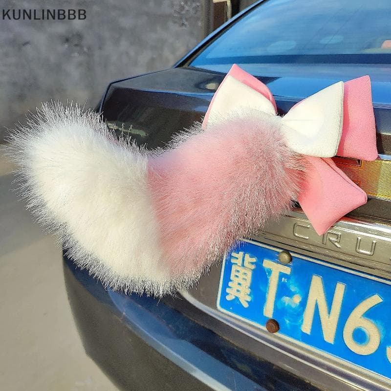 KUNLINBBB Decoração De Cauda De Carro De Pelúcia Fofa , Laço Fofo , Toque Macio , Várias Cores , Estilo Exterior , Acess