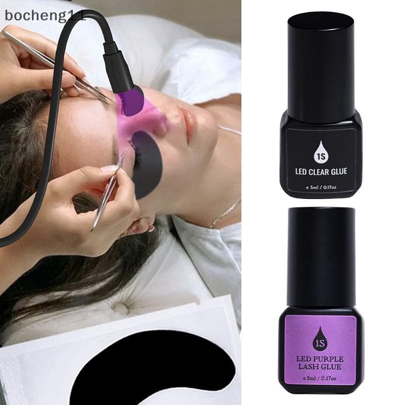 bo 5ml Adesivo De Cola UV Para Extensões De Cílios Secagem Rápida Forte De Extensão Postiços De Longa Duração Ferramenta