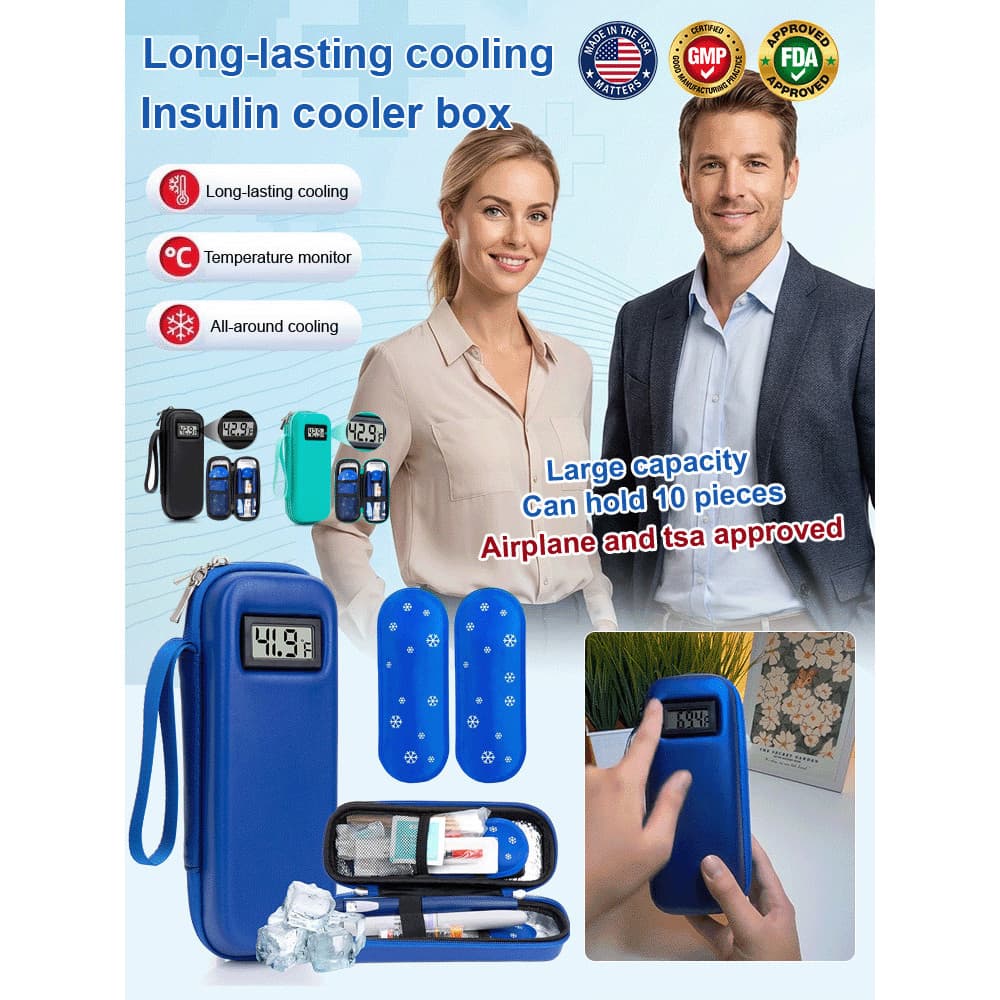 [Mantém Temperatura Estável] Bolsa Térmica Portátil/Insulina/Medicamentos/Viagem
