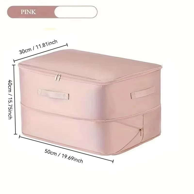 Saco de Armazenamento Auto-Comprimível de Alta Resistência, Organizador Portátil para Roupas, Cobertores e Colchas, Idea