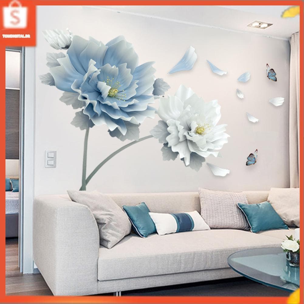 tomdigital.br IUPPA 9853 Adesivos de parede para sala de TV para fundo de TV Decoração de quarto Papel de parede