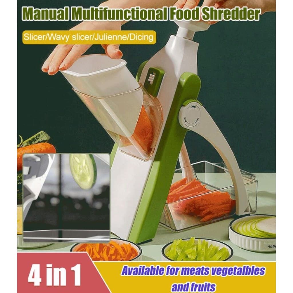 [Cortador Seguro] Multi-Function Kitchen Slicer Vegetable Cutter Para Frutas/Vegetais Com Lâminas Ajustáveis Em Aço Inox