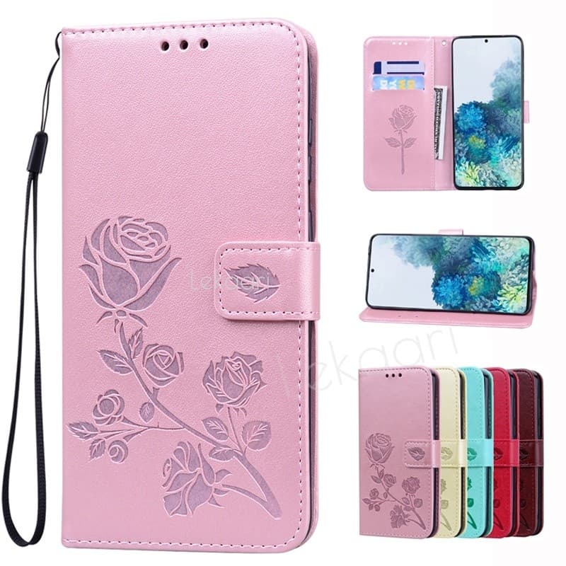 Capa Flip Para Infinix Hot 60i 50i 40i Tecno Spark Go 3 2 1 20 20C 10C Pova 7 Smart 10 9 8 Pro Carteira De Flor De Couro