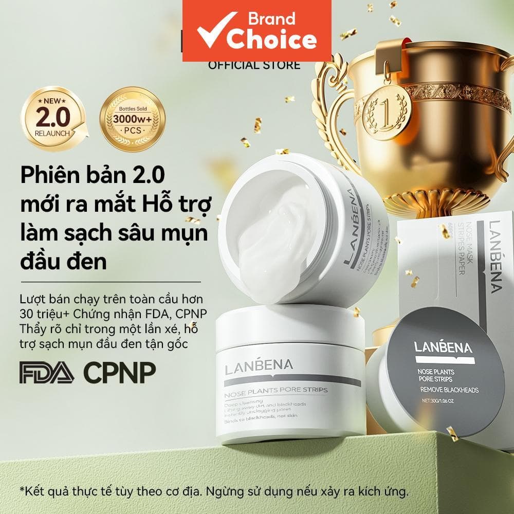 Máscara Nasal Para Remoção De Cravos LANBENA (30g)-Limpos , Facial Rasgada , Gel De Lama Cuidados Com A Pele