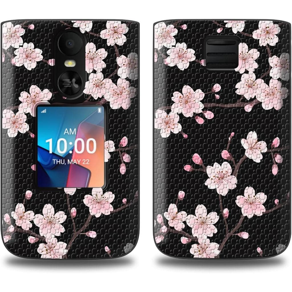 Capa para Telefone TCL Flip 4 com Protetor de Tela de Vidro Temperado, Capa Híbrida de Dupla Camada com Parte Traseira T