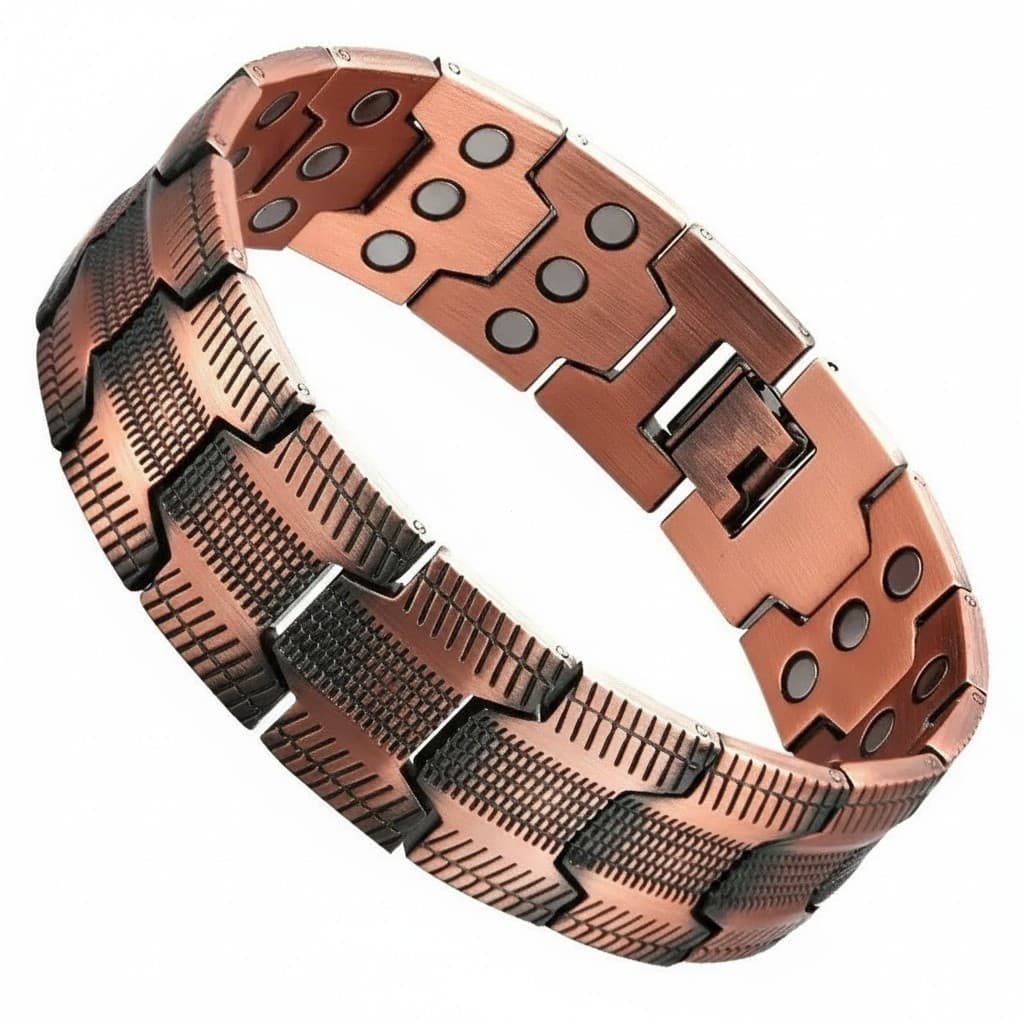 Pulseira De Terapia Magnética-Estilo Vintage De Cobre Vermelho Para Homens