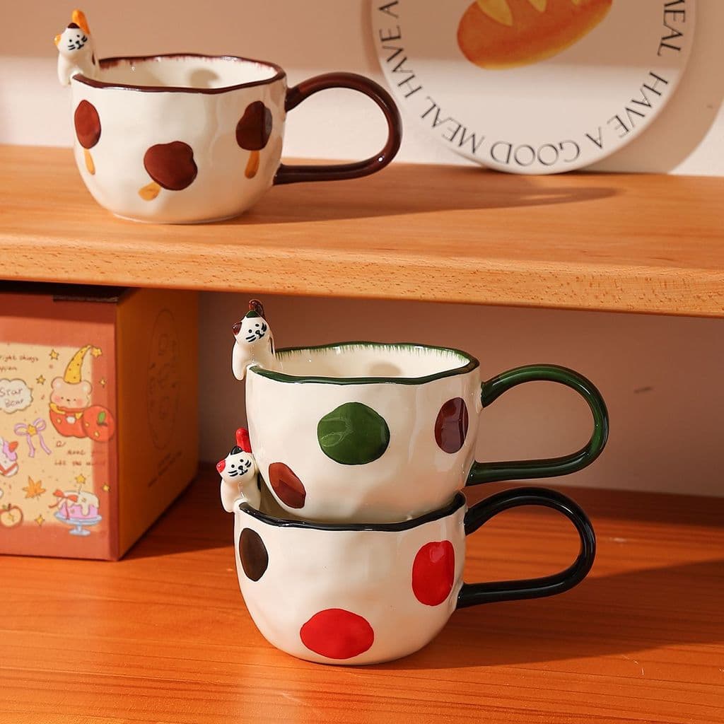 Caneca em relevo de alto valor, copo para beber doméstico, xícara de café de grande capacidade, copo de casal criativo,