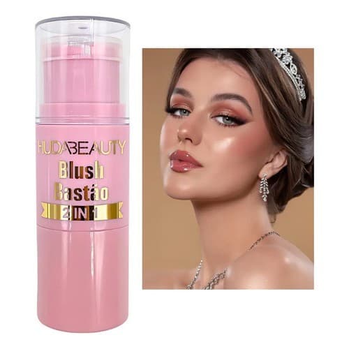 Blush Bastão Cremoso 2 Em 1 Huda Beauty Cor 05 Pele Normal 8h
