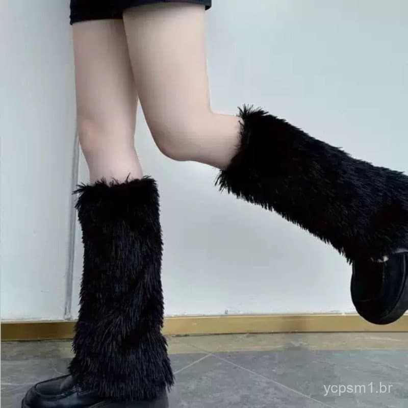Novas Meias de Pelúcia Quentes de 40CM para o Inverno, para Meninas JK, Viagens ao Ar Livre.