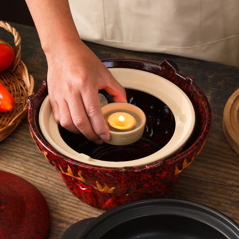 Caçarola de cerâmica resistente a altas temperaturas, panela de guisado com isolamento de Base, Shochu seco, Hotel, rest