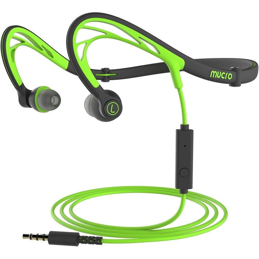 Fones de ouvido esportivos com fio, adequados para corrida, com microfone, fones de ouvido estéreo intra-auriculares, eq