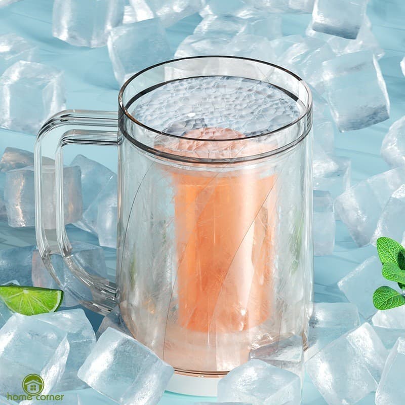 Molde De Copo De Gelo De 2 Camadas-Recipiente De Freezer Para Bebidas Frias De Cerveja Resfriamento Urgente