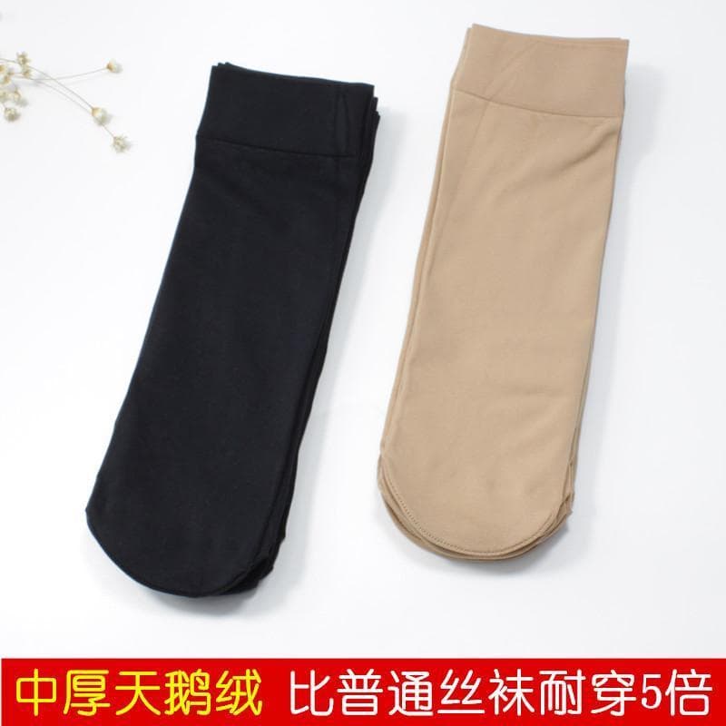 Outono inverno primavera outono feminino espessura média anti-Snagging engrossado meias de veludo preto cor de carne tub