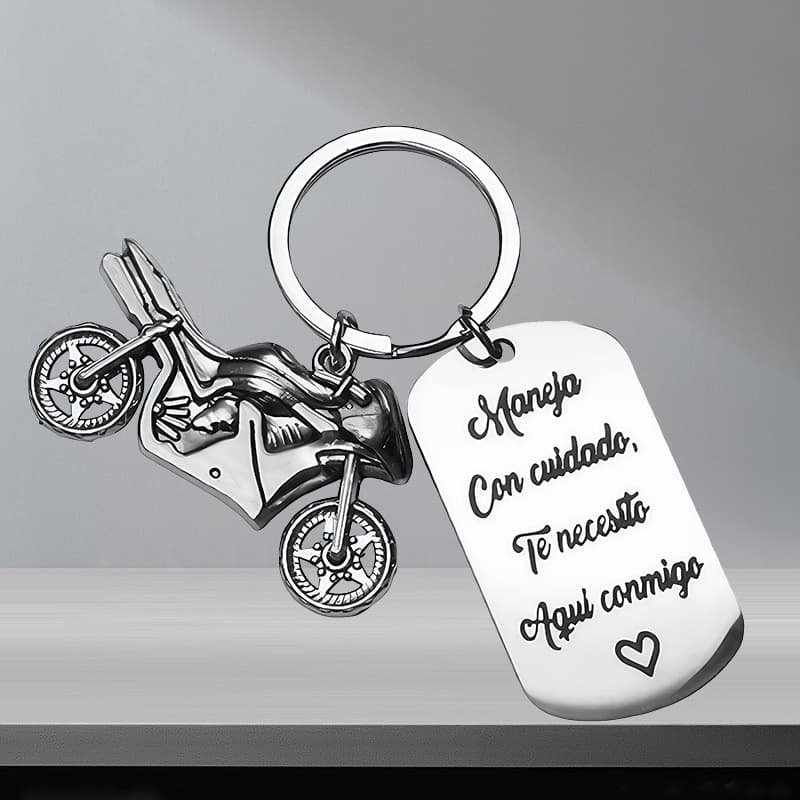 Chaveiro de motocicleta americano, aço inoxidável, formato de motocicleta, acessórios, caixa pode ser usada para present