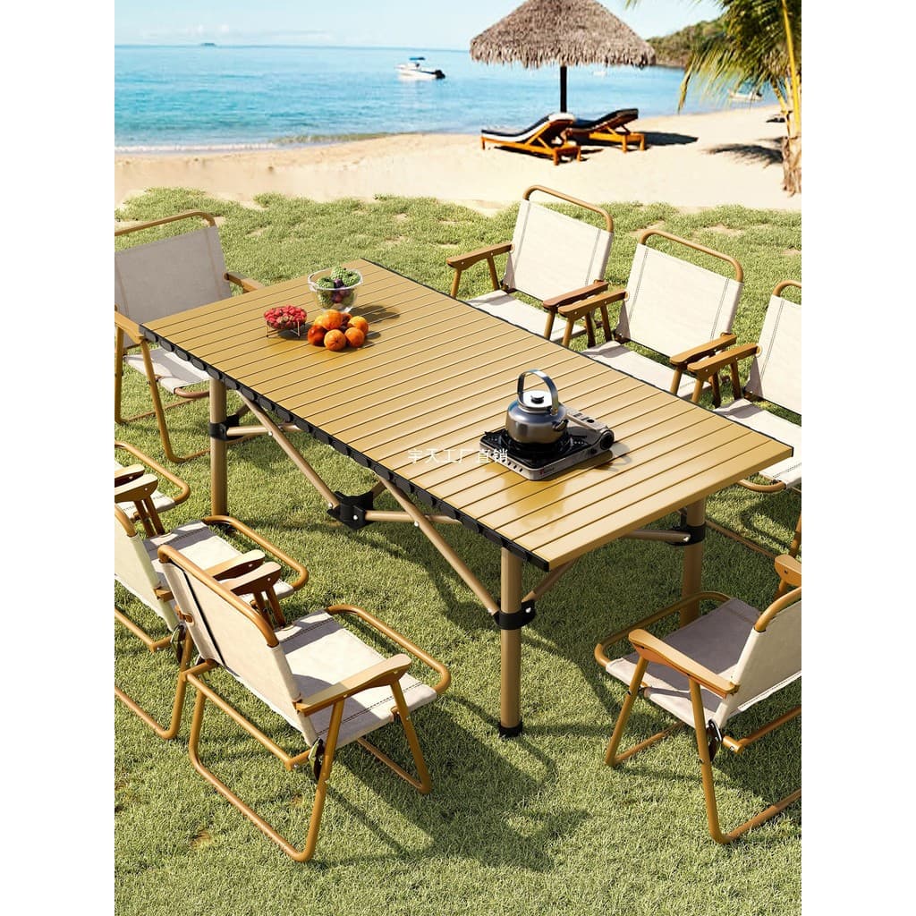 Cadeira de mesa cadeira selvagem dobrável conjunto completo portátil equipamento explorador acampamento ao ar livre mesa
