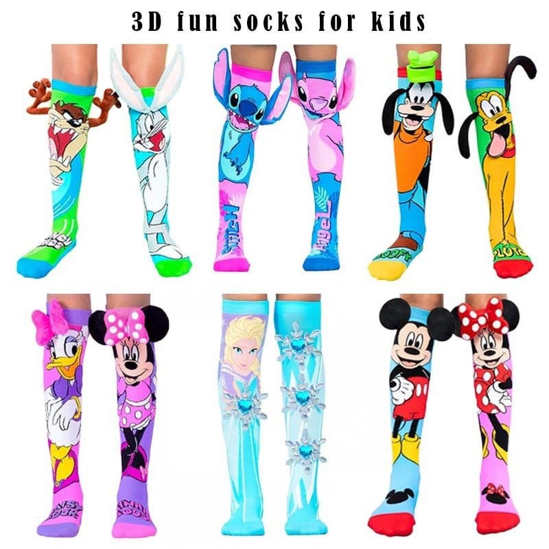 Meias Infantis até o Joelho, Bonitas e Estilosas, Meias de Cano Médio Adequadas para Meninos e Meninas WRPV F95O