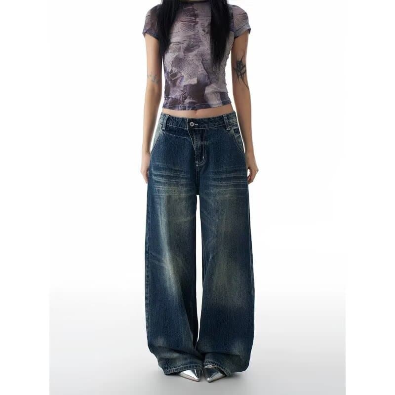 Estilo Hong Kong na moda masculina verão novo estilo 2026 carta única Jeans Hip Hop ins na moda High Street na moda rufi