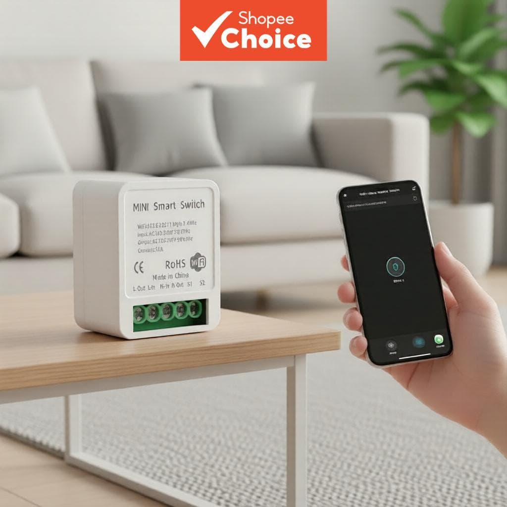 Interruptor Inteligente Axus Para Tuya Vida WiFi Mini 16A DIY Luz 2 Vias Funciona Com Alexa Alice Casa