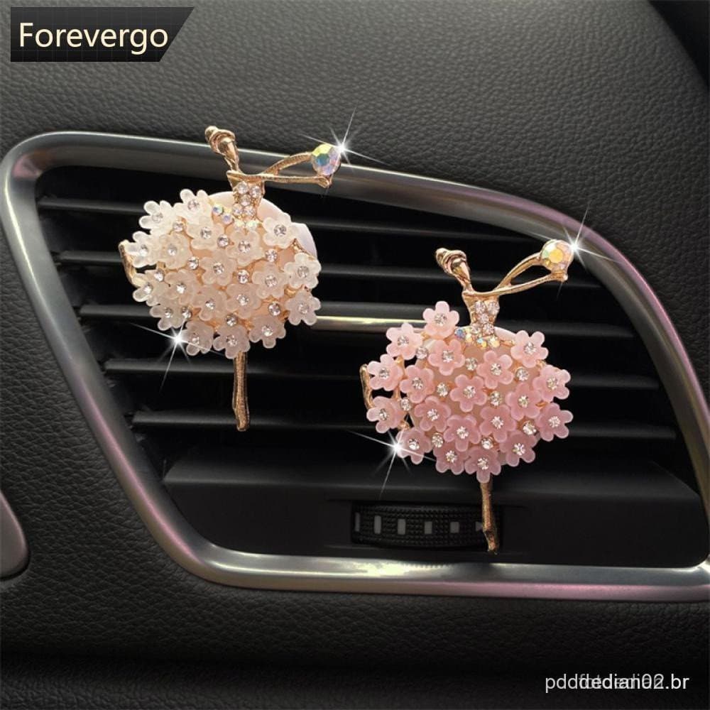 FOREVERGO 4Pcs Ar Condicionado Para Carros Vent Daisy Perfume Clip Decoração Requintada Acessórios Femininos H6L4