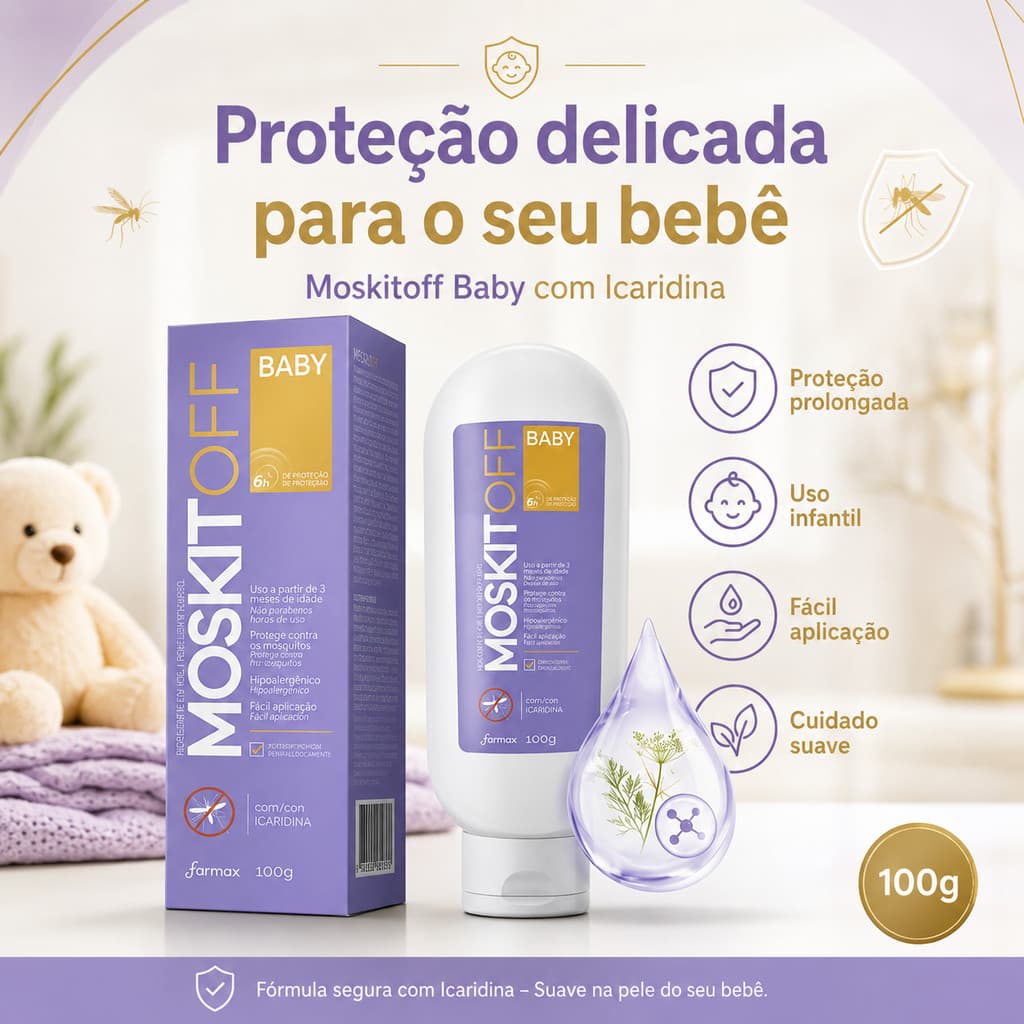 Repelente Baby Icaridina Moskitoff 100g