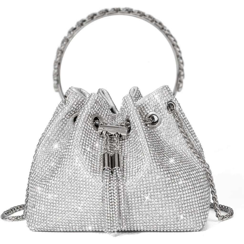 Bolsa de Mão Brilhante com Cristais e Strass Sweetovo para Mulheres, Clutch Elegante, Bolsa Transversal para Noite, Casa