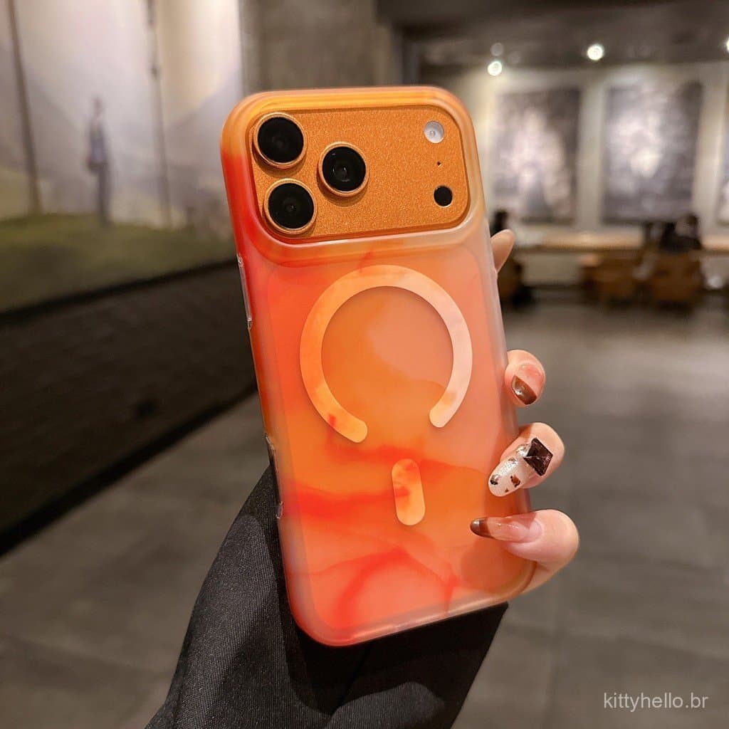 O gradiente de tinta é adequado para iPhone 17 Pro Max, capa anti-queda para iPhone 16, capa para iPhone 15, capa magnét