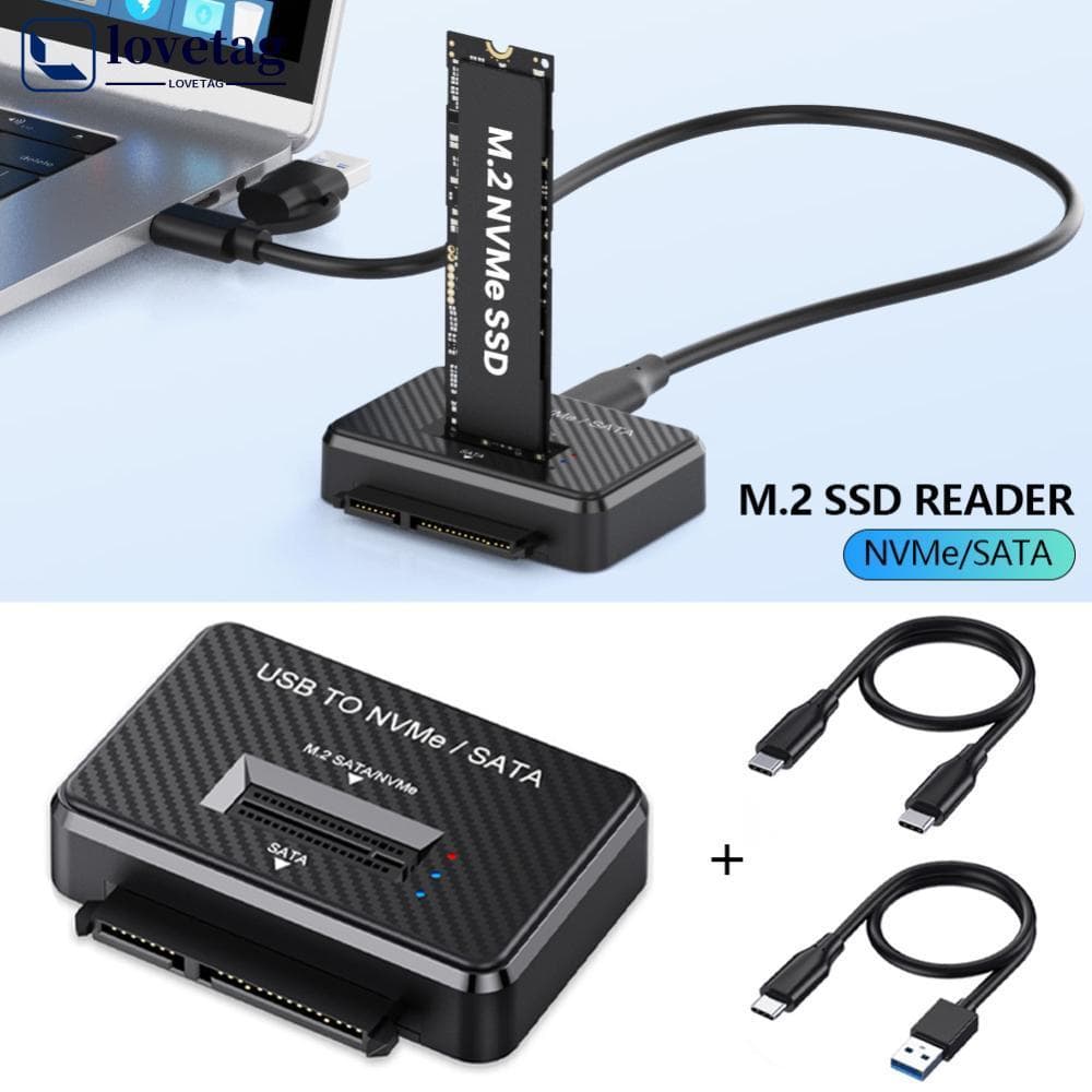 LOVETAG M . 2 SSD Leitor NVMe SATA Protocolo Duplo USB 3.1 10Gbps Base De Encaixe Externo Suporta 2230 2242 2280 22110 E