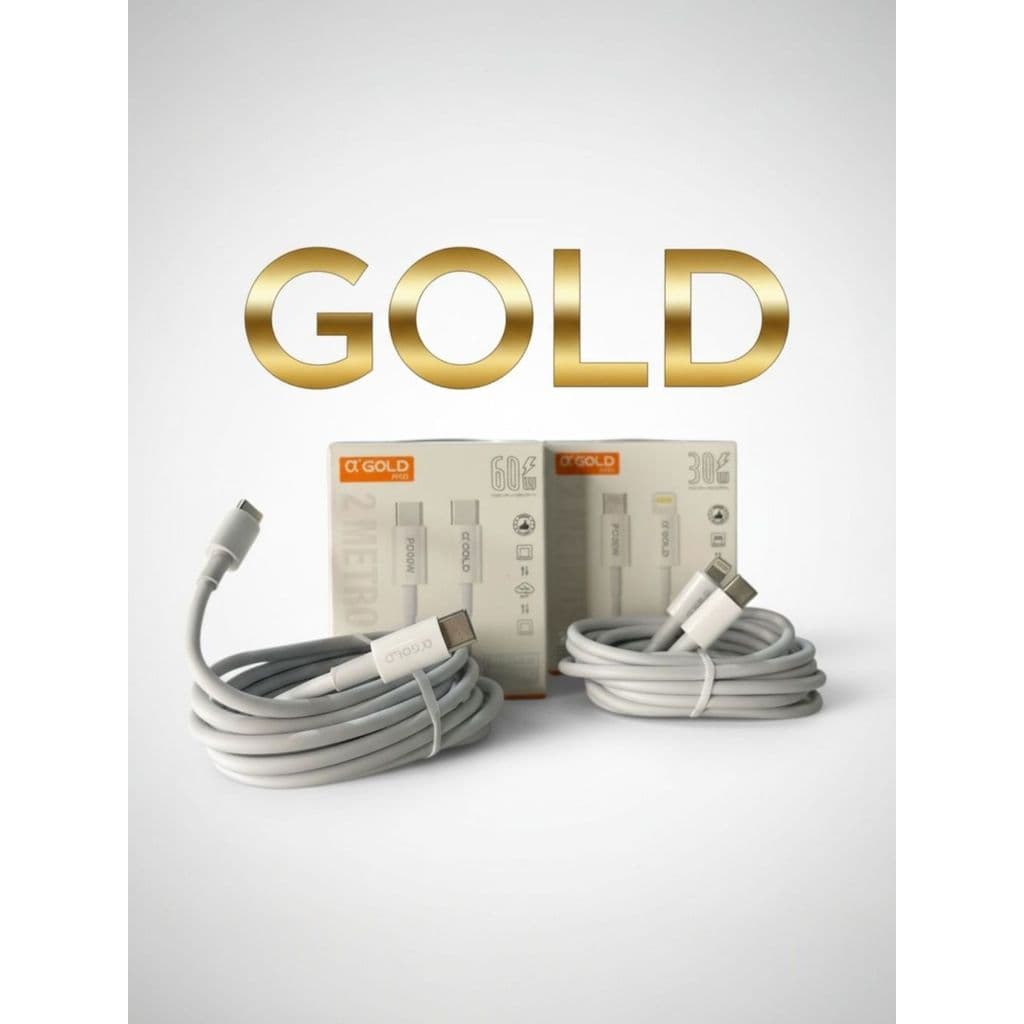 kit10 Cabo Lightning e tpc 2 metros Turbo α'GOLD CB-104/5 | USB-C para iPhone 30W