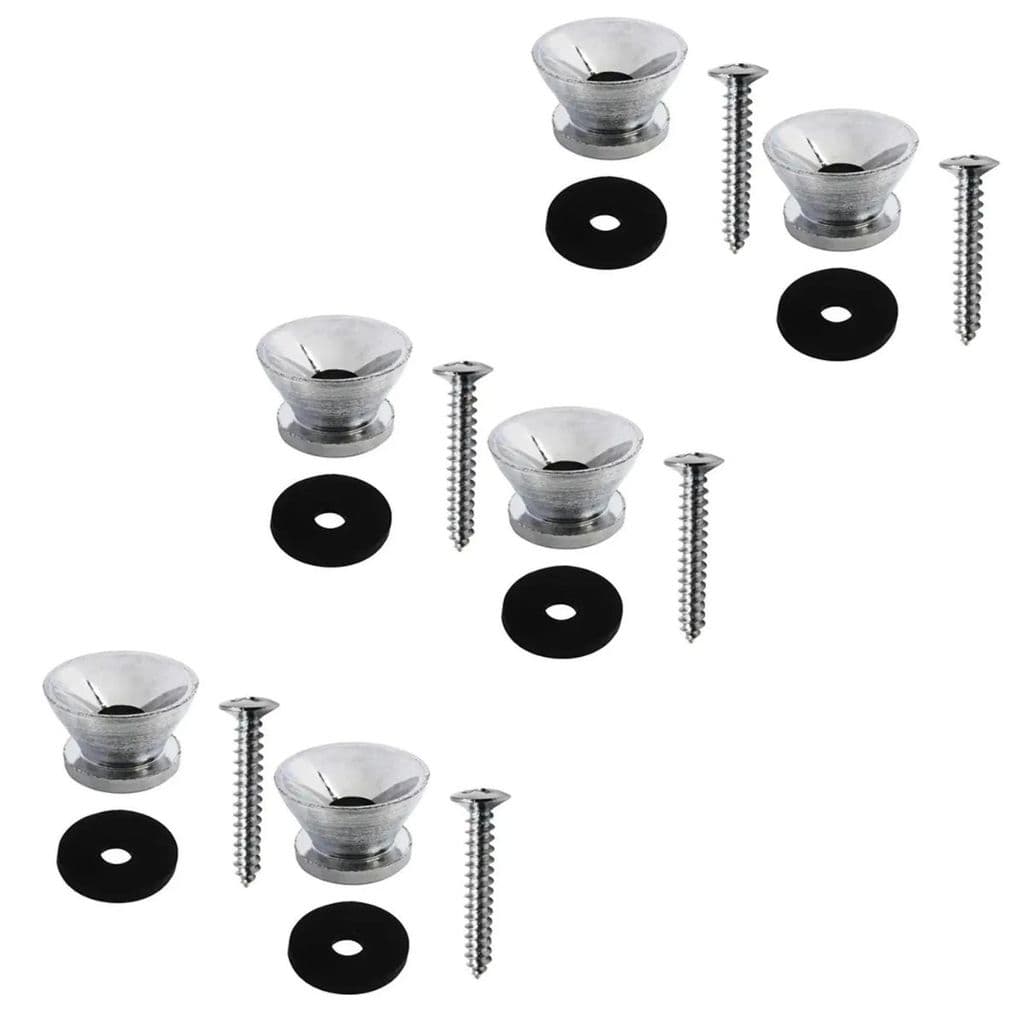 kit 3  Roldanas Metálicas Prata Correia Violão Endurance