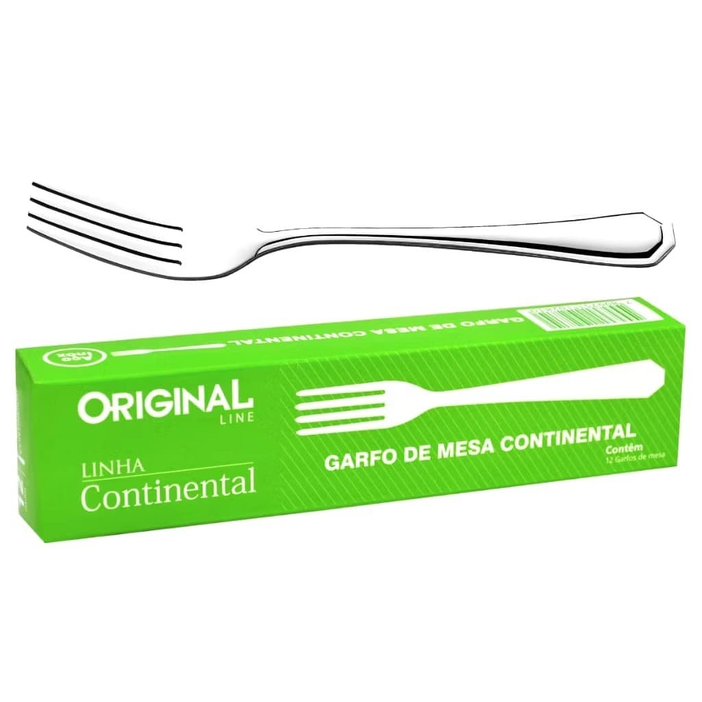 Garfo de Mesa Continental Uso domestico,Restaurante,Eventos Metal Inox Original Line