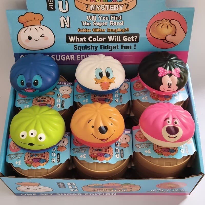 Squishy Pão Chinês Baozi Brinquedo Antiestresse Mochi Fofo Kawaii Surpresa Colecionável Apertar Macio Presente Infantil
