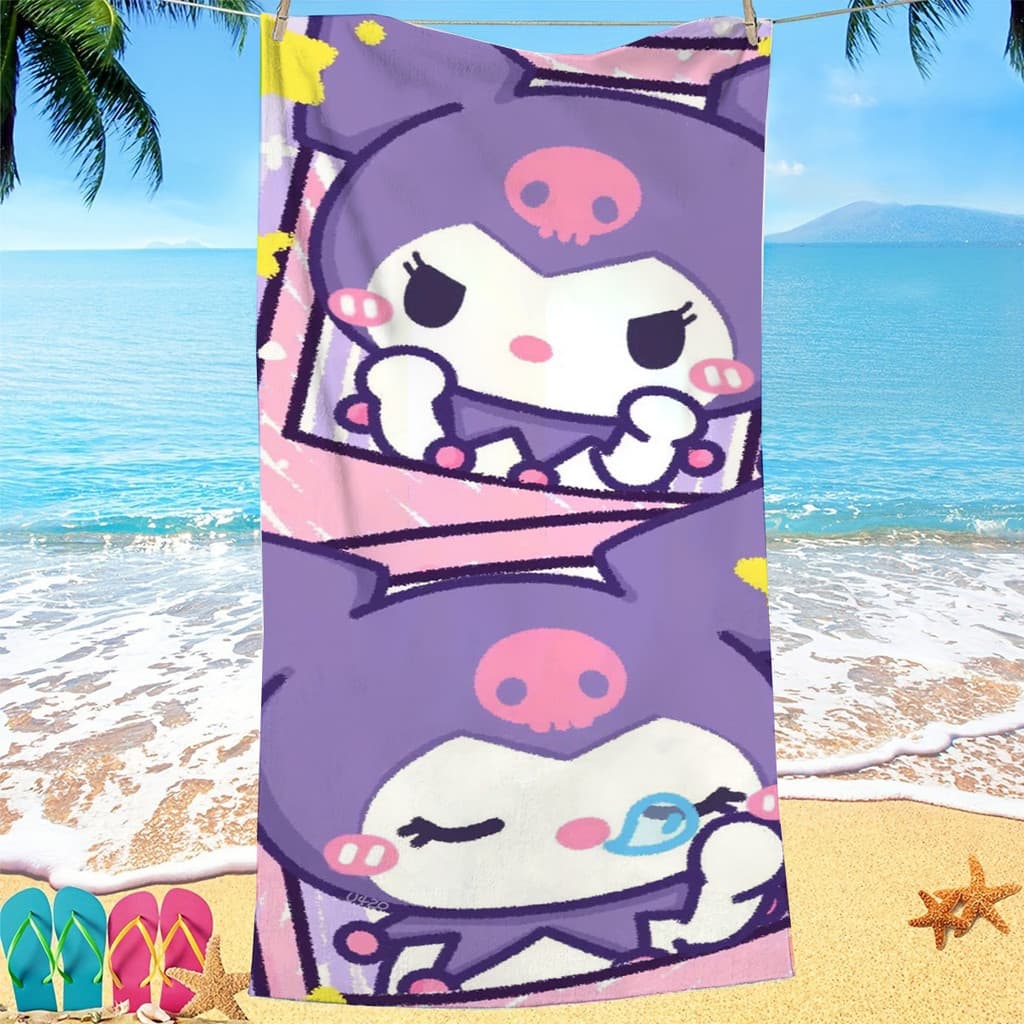 Sanrio Hello Kitty gato toalha de banho de alto valor absorver água de secagem rápida menina coração banho doméstico nat