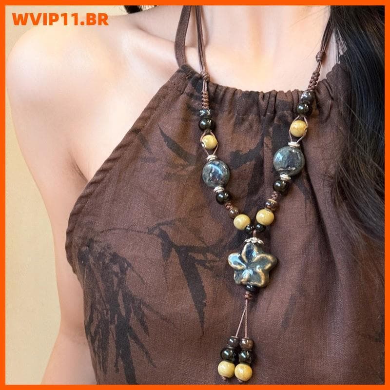 WVIP Colorido Cerâmica Nelace Boho Estilo Feito À Mão Ajustável Simples Tecido Corda BR