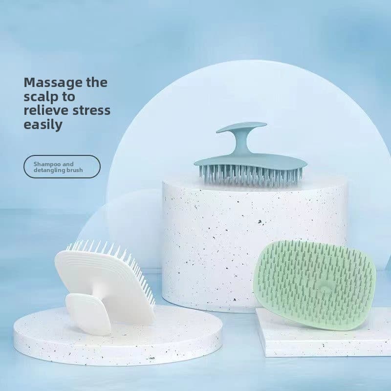 ⭐Mais Vendido⭐ Escova de Massagem para Shampoo, Uso Duplo para Cabelos Molhados e Secos, Escova Multifuncional para Limp
