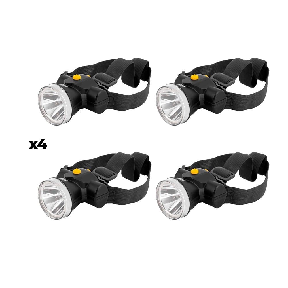 4 Lanternas De LED Para Cabeça Recarregável LCV 150 Vonder