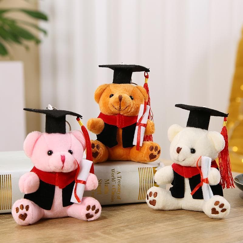 Presente De Formatura Lembrança Urso Boneca Dr . Brinquedos De Pelúcia 12cm Kawaii Criança Engraçado Pingente Chaveiro P