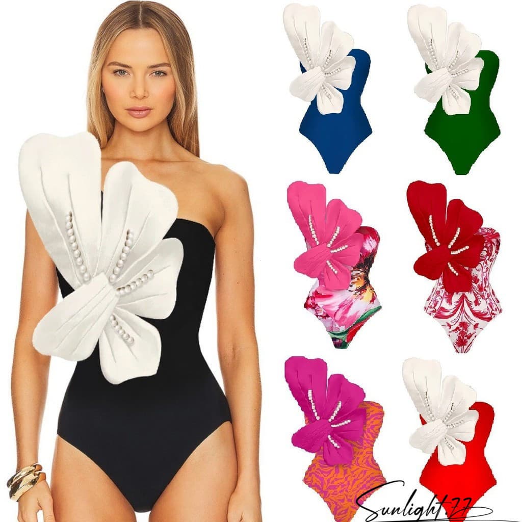 Maiô Feminino de Uma Peça com Estampa Floral 3D, Conjunto de Biquíni Push Up, Roupa de Banho Feminina, Maiô Modelador, R