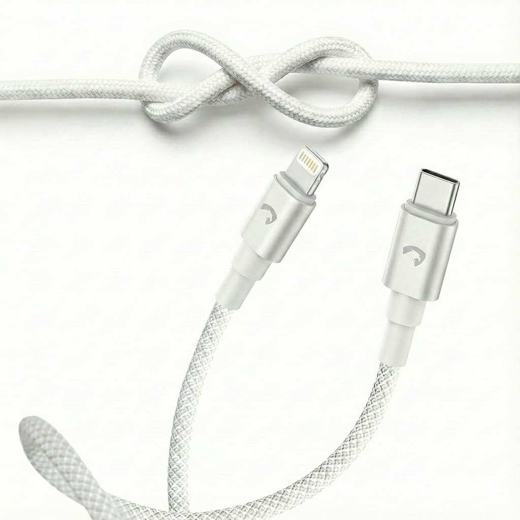 Cabo USB-C para Lightning Turbo AMET  Nylon Trançado Carregamento Rápido Transferência