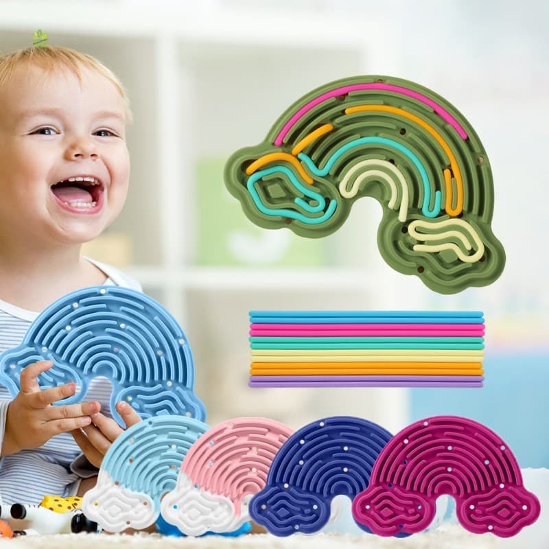 Placa De Atividades Sensoriais-Brinquedo Educacional De Descompressão Espacial De Silicone Para Crianças