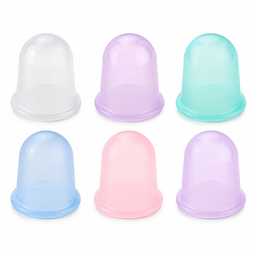 Ventosas A Vácuo De Silicone , 2 Peças , Terapia , Latas De , Massagem Corporal , Frascos De , Massageador Anticelulite