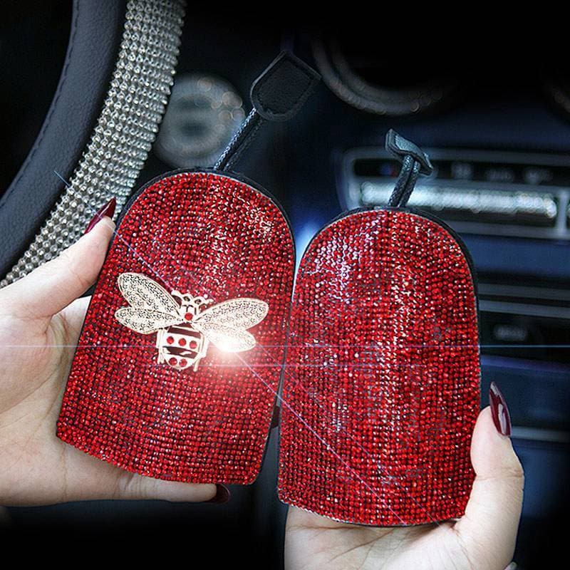 Caso chave do carro senhoras criativo único caso de couro chave do carro Universal bonito influenciador chave pingente