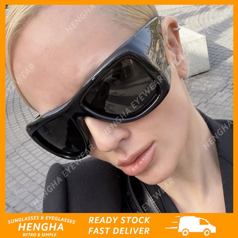 (HENGHA) Vintage Euro-American Oversized Sunnies Nova Chegada Estilo Y2K Retro Unissex , Óculos De Sol UV400 Para Homens