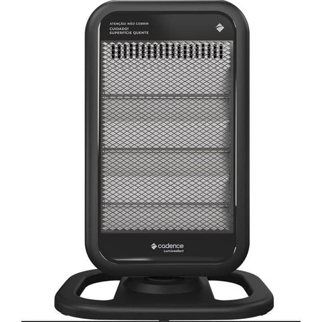 Aquecedor Elétrico Halogenio 1200W Preto 127V Cadence