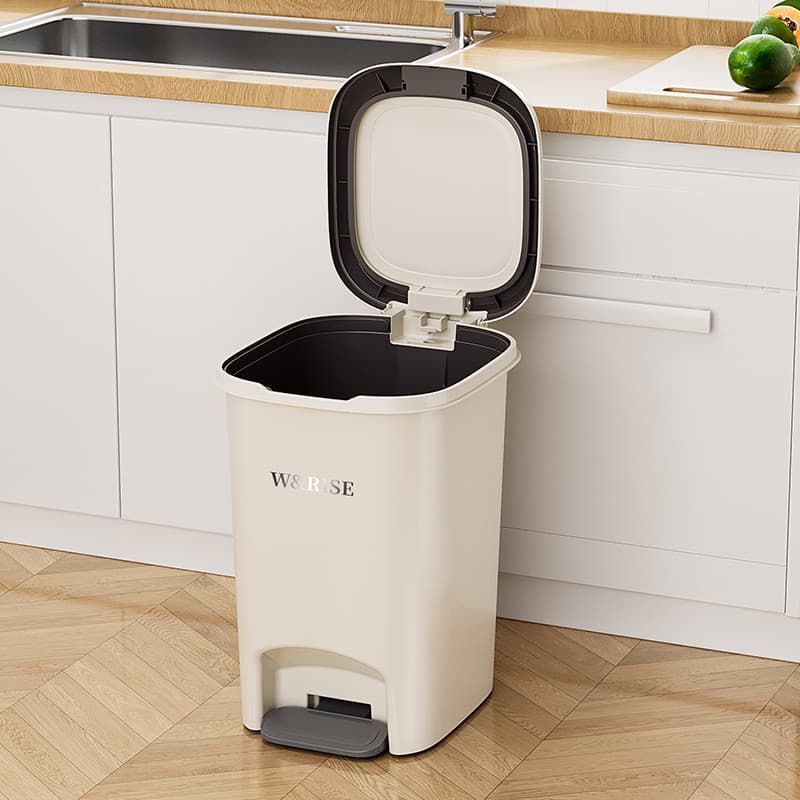 Lixeira Doméstica 2024 com Pedal e Tampa, Lixeira de Grande Capacidade para Cozinha, Banheiro, Sala de Estar RGWG
