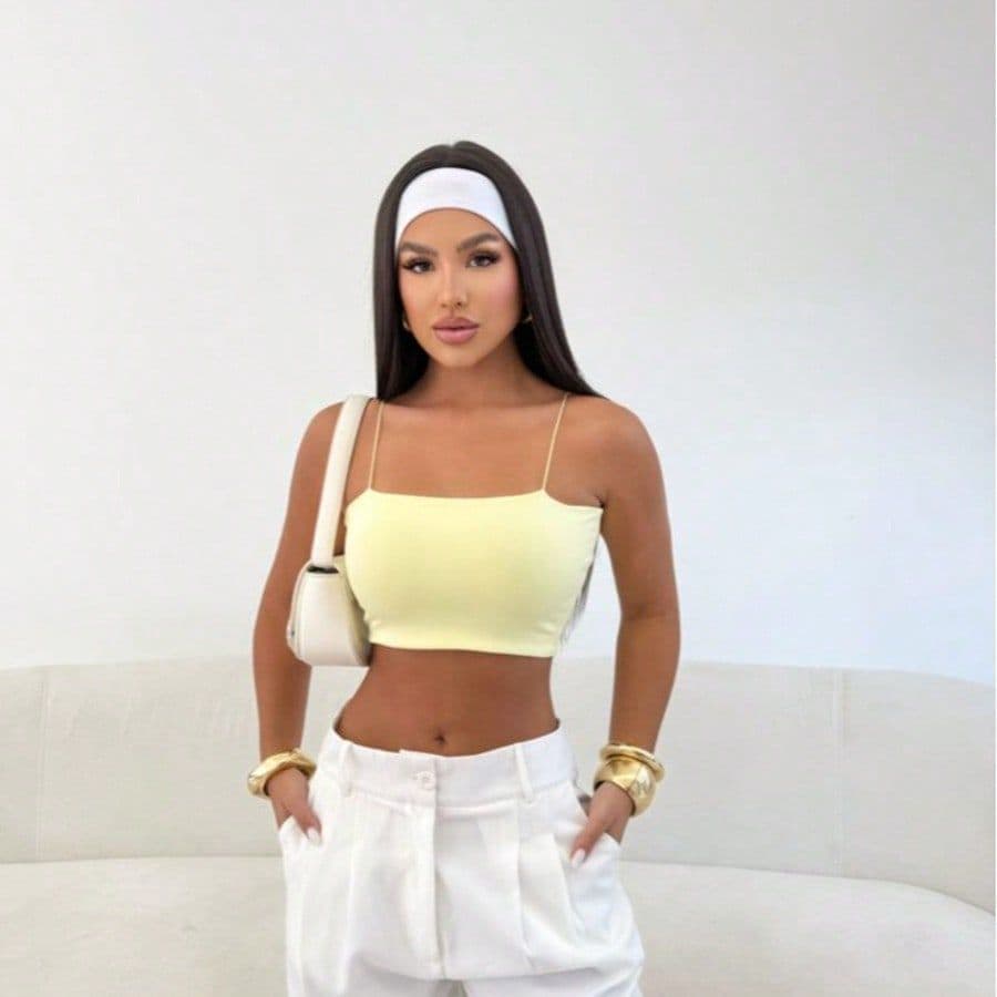 cropped feminino branco, cropped alcinha reto, top feminino casual, cropped blogueira, cropped básico elegante feminino